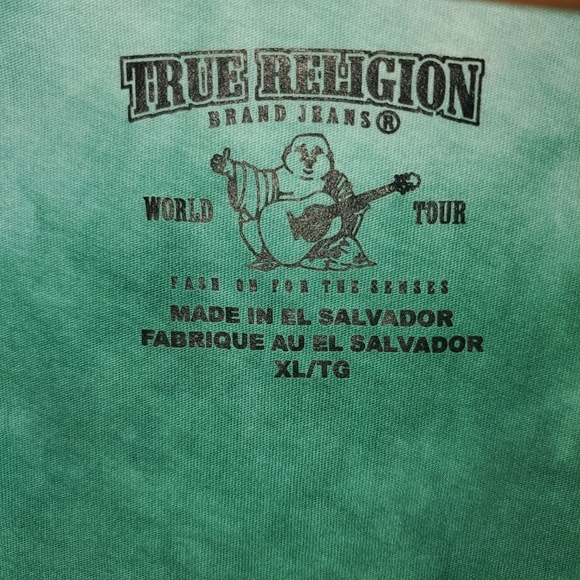 TRUE RELIGION - WOMENS TIE DYE CLASSIC DEEP V NECK T-SHIRT - Picture 5 of 6